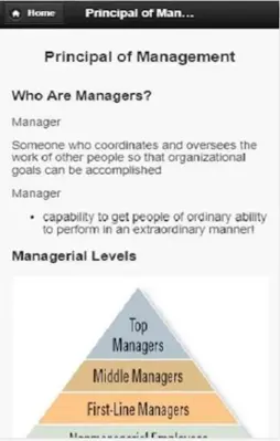 Management and organizations android App screenshot 2